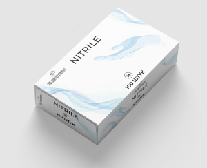 Перчатки смотровые нитриловые, неопудренные, нестерильные, цвет: голубой, размер M. ELEGREEN, №50/500