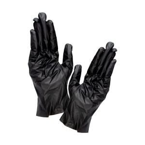 Перчатки Elegreen VINYLTEP TPE эластомер одноразовые черные L (инд.упаковка)