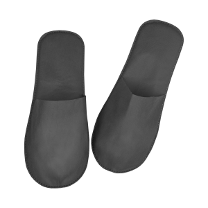 Тапочки одноразовые Стандарт Ультра с закрытым мысом 4мм черные