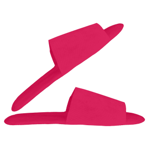 Тапочки одноразовые Стандарт Ультра с открытым мысом 5мм красные