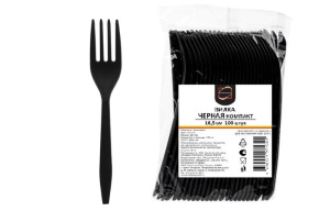 Вилка 16,5 см ПС КОМПАКТ ЧЕРНАЯ №100/2000