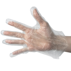 Перчатки полиэтиленовые одноразовые прозрачные Премиум М