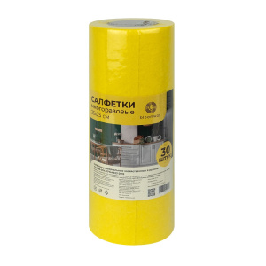 Салфетка в рулоне Bloomway 23*24 см.желтый, вискоза.