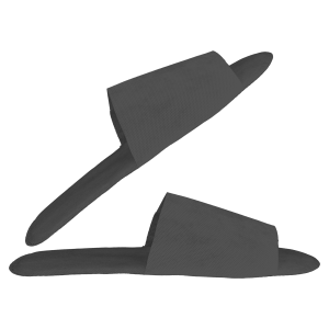 Тапочки одноразовые Стандарт Ультра с открытым мысом 5мм черные