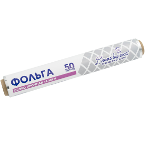 Пищевая фольга Домовушка для запекания 29*50м 14 мкм, 1/9 