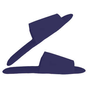 Тапочки одноразовые Стандарт Ультра с открытым мысом 5мм синие