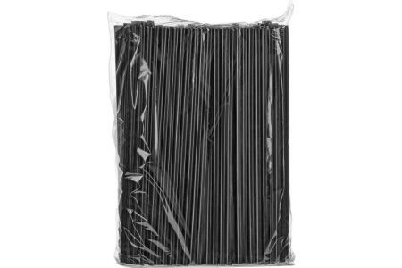 Трубочки прямые MILK черные 8х240 250 шт.